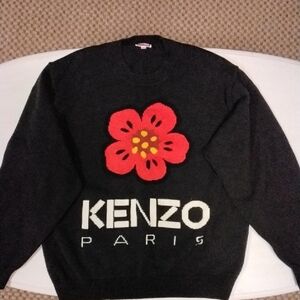 Kenzo Broke Flower Black Crewneck Sweater